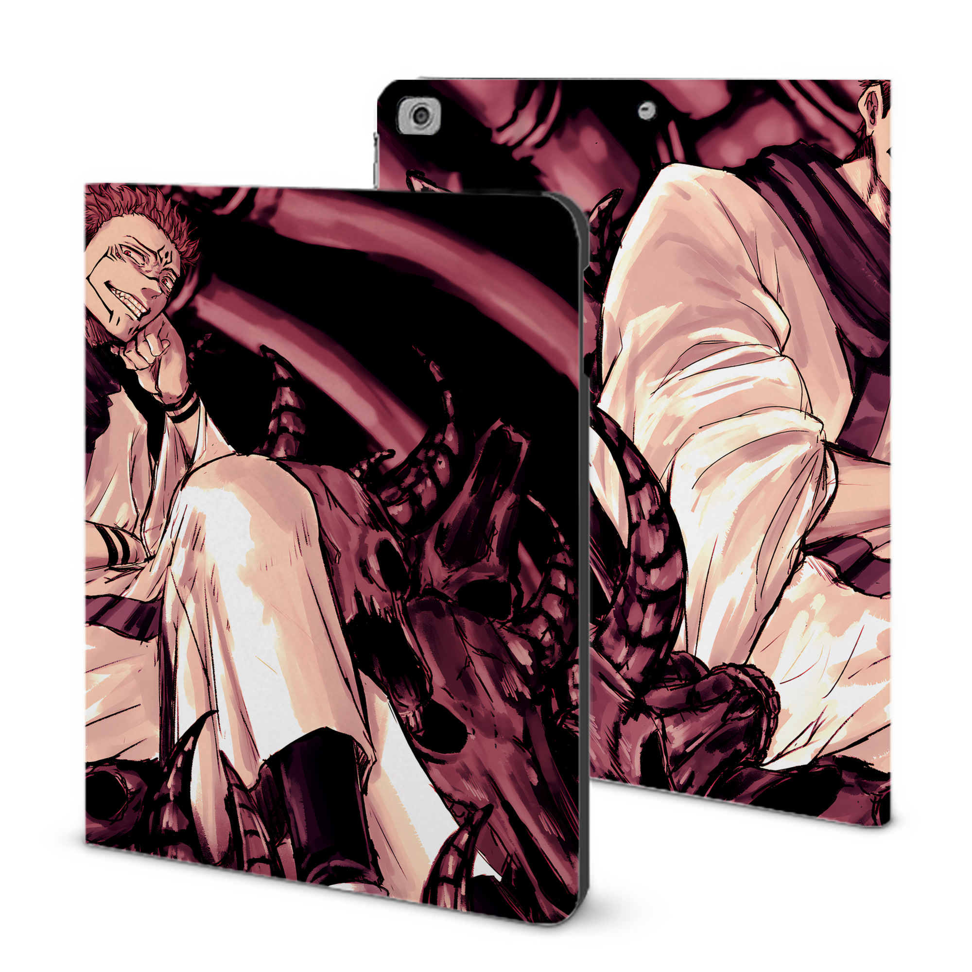 （画像用） 呪術廻戦 Jujutsu Kaisen IPad ケース ブック型 PUレザー TPU 耐衝撃 軽量 薄型 ペン収納なし 全面保護 IPad 各モデル対応